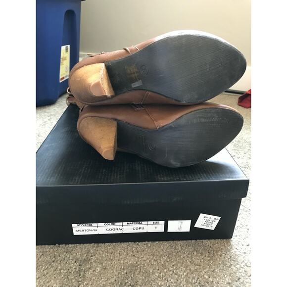 Wild Diva Women’s Cognac (brown) 3.5" Heeled Boots- Size 8 - Picture 4 of 5